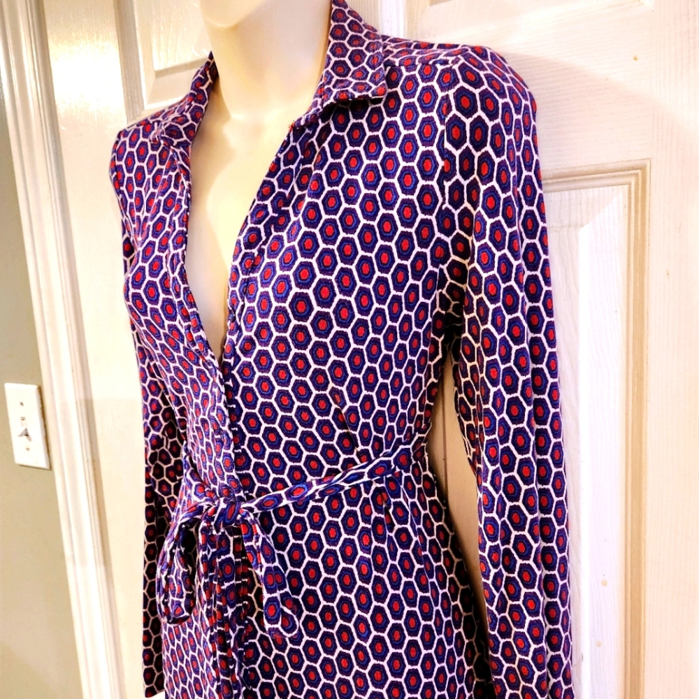 HATLEY MIDI GEOMETRIC PRINT DRESS